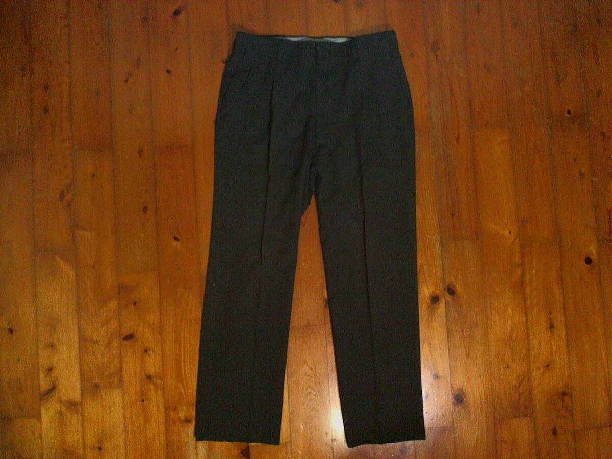 谷☆国産☆ダックス☆DAKS☆ワンタック スラックスパンツ ボトムス 88 チェック グレー 黒 灰色 クリックポスト可拍卖