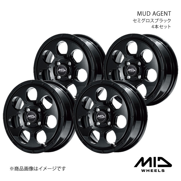 MID WHEELS/MUD AGENT アトレー S700V アルミホイール4本セット【14×4.5J 4-100 INSET45 セミグロスブラック】拍卖