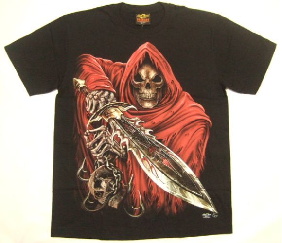 横浜最新 赤の死神 💀魅惑の Red Death夜光Tシャツ M, L, XL 送料無料 ξtsξ ξ5拍卖