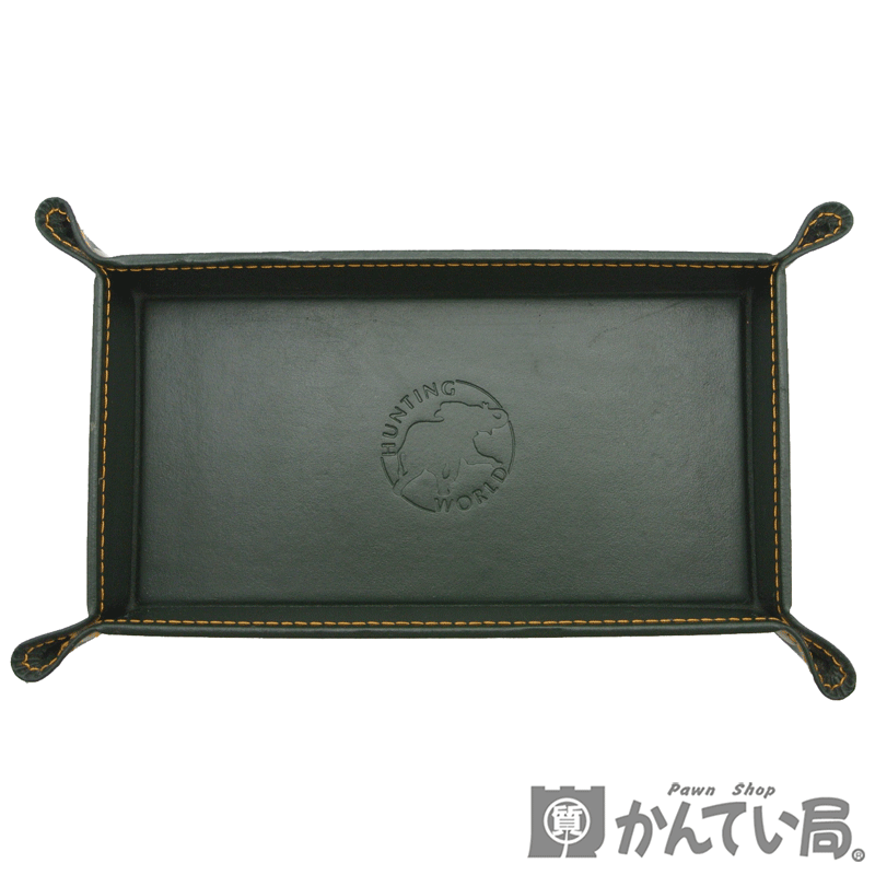 18866 HUNTING WORLD【ハンティングワールド】ボタントレイ 小物入れ グリーン系【中古】USED-B拍卖