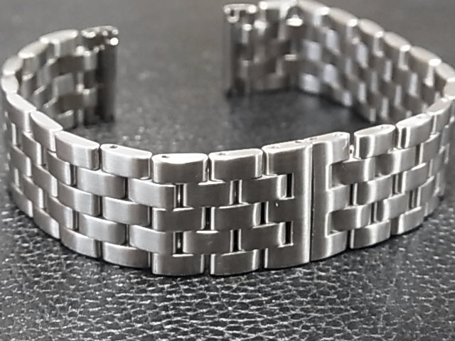 デッドストック 5連無垢 サテン 同一駒幅 レトロ観音開きバックル 18mm 405RSA1810拍卖