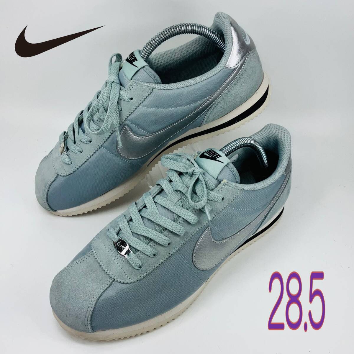 【Bランク】【美品】【洗濯除菌済】NIKE WMNS CORTEZ LIGHT PUMICE METALLIC SILVER(DZ2795-002) 28.5 US11.5拍卖