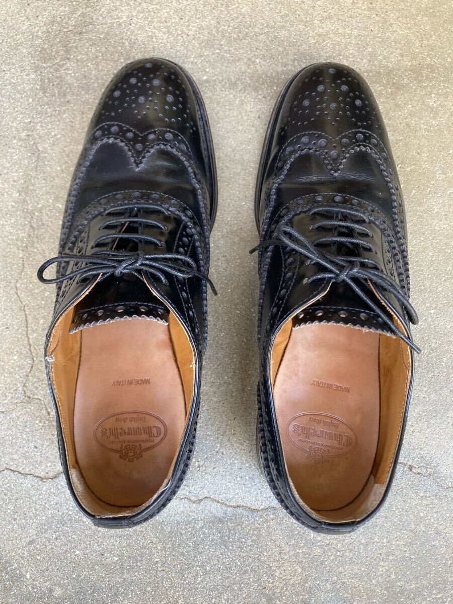 Church's チャーチ BURWOOD バーウッド黒靴シューズ ドレスシューズ革靴 ブラック レザーシューズ drawer大草直子・滝沢眞規子さんご愛用拍卖