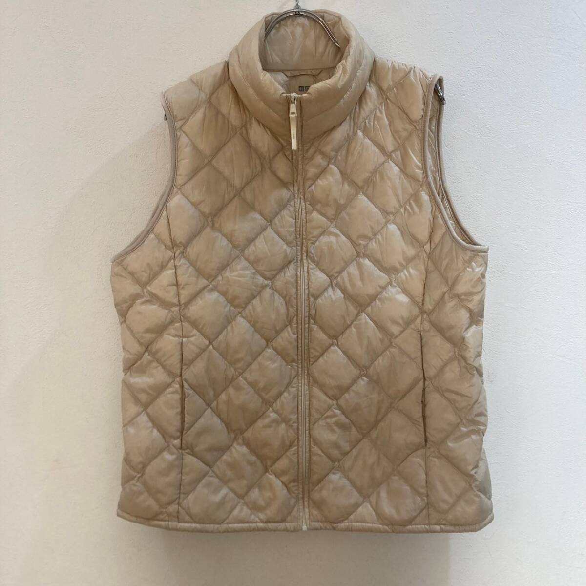 UNIQLO/ユニクロ ウルトラライトダウンベスト ベージュ レディース L拍卖