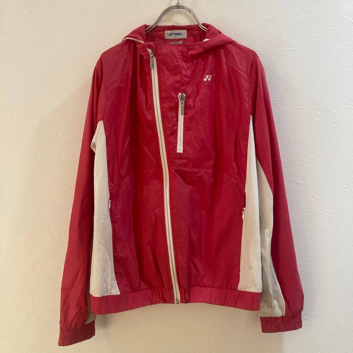YONEX/ヨネックス 長袖ジップアップジャケット バドミントン ピンク ユニセックス L拍卖