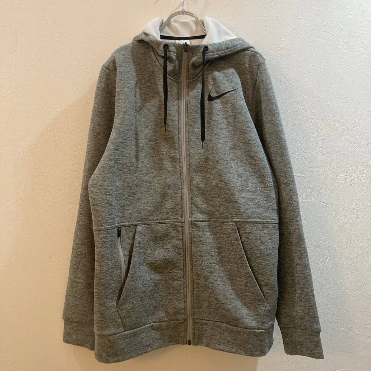 NIKE/ナイキ 長袖ジップアップパーカー グレー メンズ M拍卖