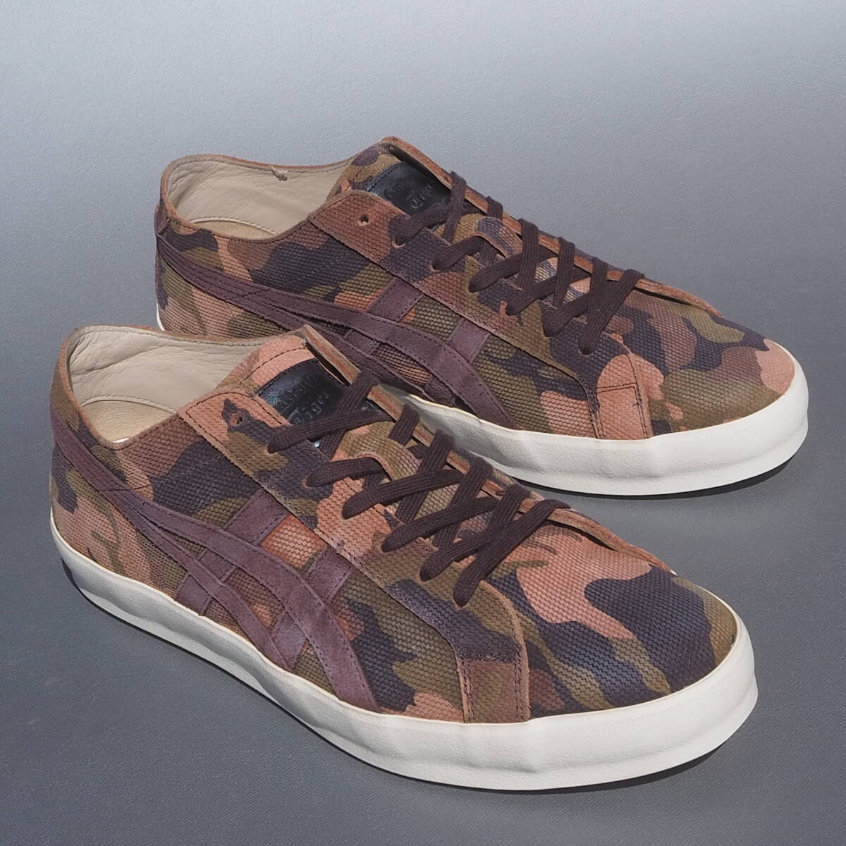 美品!! 26cm 日本製!! Onitsuka Tiger FABRE LO CL DLUEX オニツカタイガー ファブレ 迷彩 天然皮革 MADE IN JAPAN 拍卖