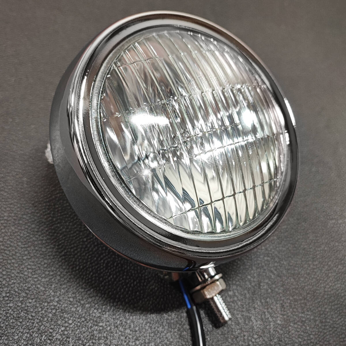 12V ヘッドライト スリムタイプ メッキ シールドビーム カスタム スポーツスター チョッパー ボバー ハーレー ショベル SR XS 3拍卖