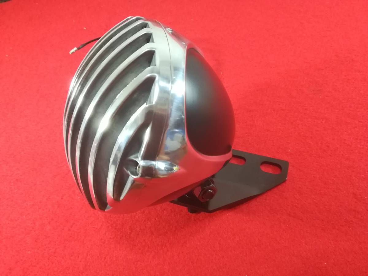 グリル バードゲージ ヘッドライト H4 ハーレー カフェレーサー チョッパー ボバー ドラッグスター SR グラストラッカー 2拍卖