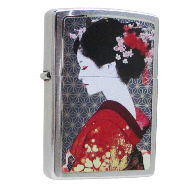 ジッポー オイルライター USA Zippo 和柄シリーズ 舞妓 CP-KB&ギフトボックスセット(オイル+フリント+BOX)拍卖