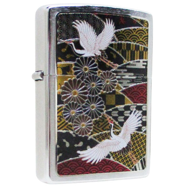 ジッポー オイルライター USA Zippo 和柄シリーズ 夫婦鶴 CP-KD拍卖