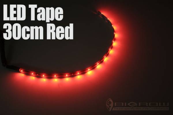 LEDテープ 黒B赤 30cm 防水 薄型 12V(定形外郵便可能)(高輝度SMD)送料無料拍卖