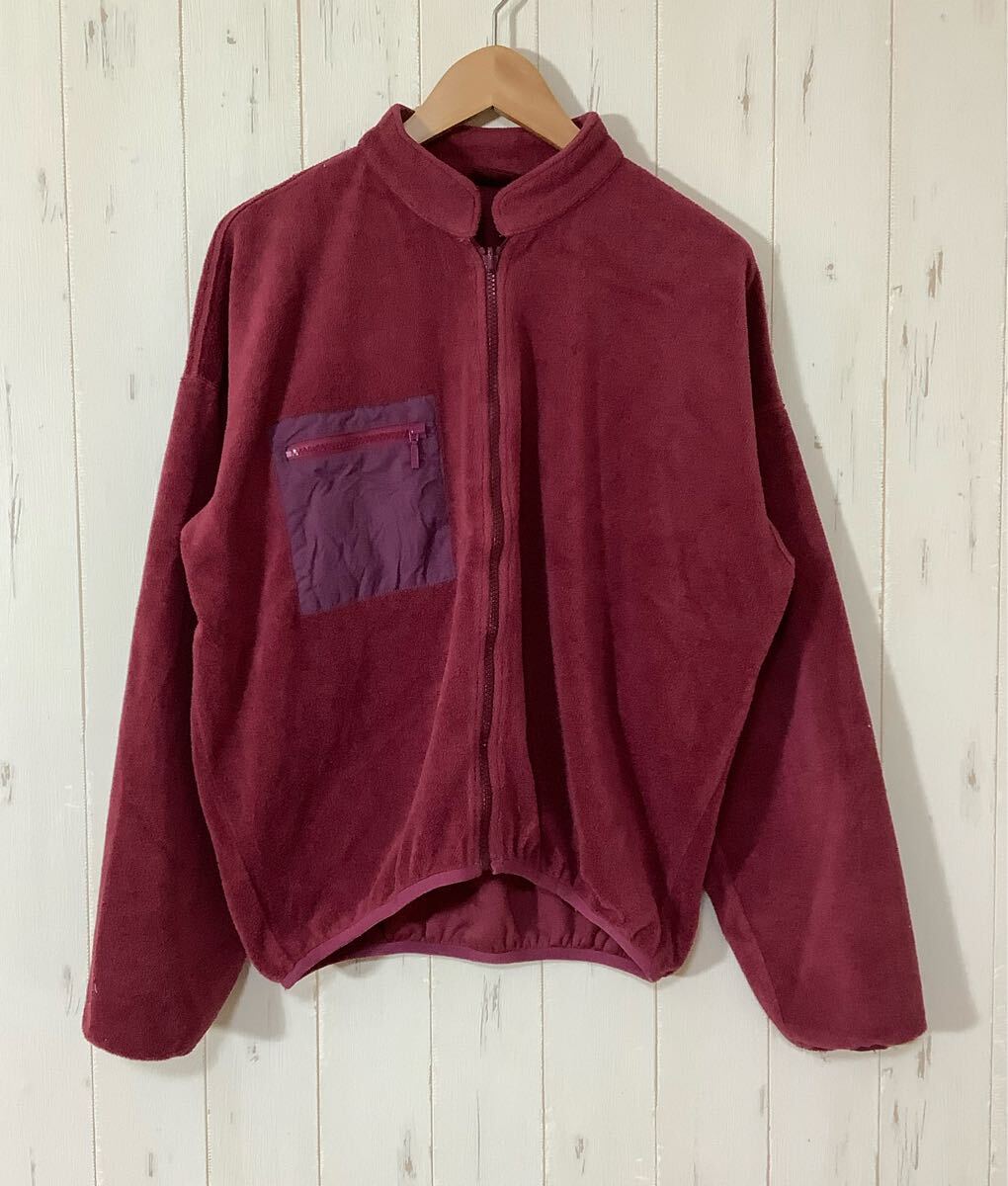 ね1524 mont-bell モンベル フリースジャケット レディース L エンジ系 アウトドア POLARTEC拍卖