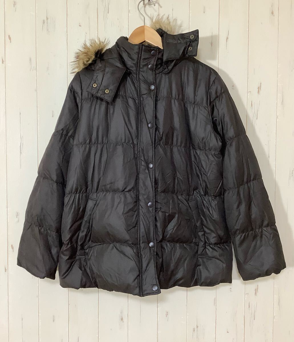 な1557 UNIQLO ユニクロ ダウンジャケット XL レディース ダークグレー系 拍卖