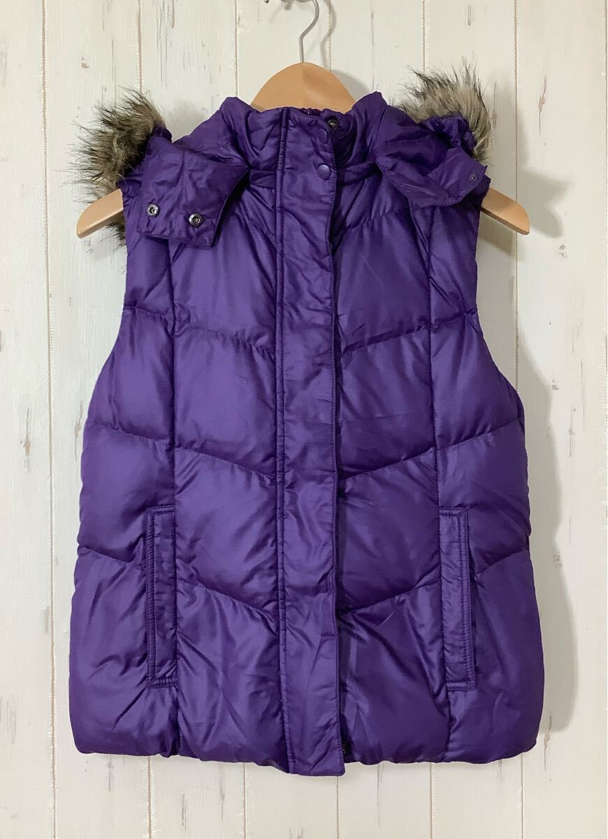 ね1576 UNIQLO ユニクロ プレミアムダウン ダウンベスト レディース M パープル 拍卖