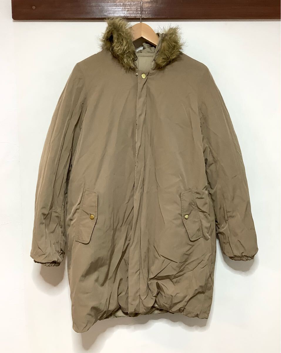 と1547 LEPSIM レプシィム リバーシバル ダウンハーフコート レディース L ベージュ拍卖