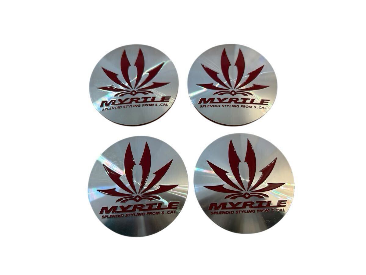 未使用 クリムソン マーテルレオン ホイール CRIMSON MYRTLE LEON 赤 センターキャップ オーナメント アルミ製 4個セット アルミホイール拍卖