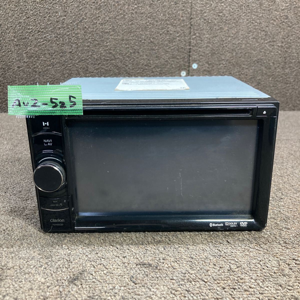 AV2-525 激安 カーナビ clarion NX502 0020143CY メモリーナビ CD DVD Bluetooth 通電未確認 ジャンク拍卖
