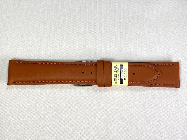 Grafic グラフィック MORELLATO モレラート 20mm 革ベルト カーフ ブラウン ネコポス送料無料拍卖