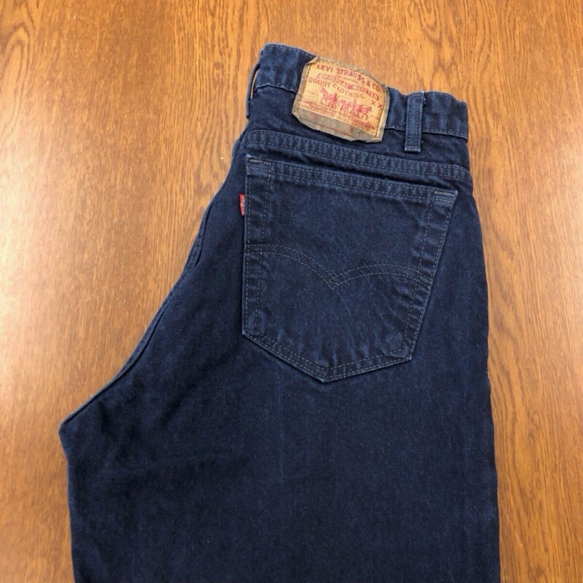 【GB144】USA製 Levi's 550 W33 L36 カラーパンツ ネイビー 紺色 メンズブランド古着 リーバイス550 米国製 送料無料拍卖