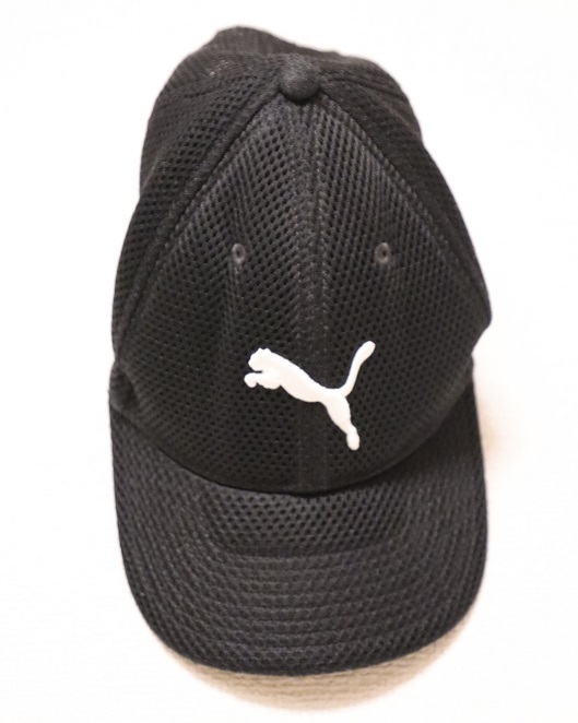 ロゴ刺繍入り!PUMA プーマ 速乾 キャップ 帽子 ブラック 黒 スポーツ ランニング 拍卖