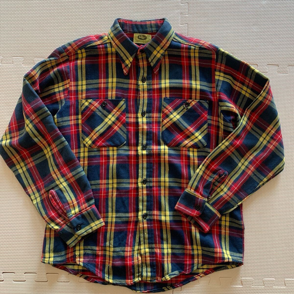 70s【Mr. Leggs】ミスターレッグス Heavy Flannel shirt M チェック長袖 ヘビーネルシャツ ヘビネル 古着 vintage 拍卖