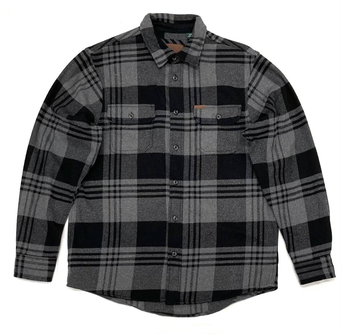 00s ORVIS オービス 好配色 ヘビーネルシャツ M 黒灰ベース 拍卖