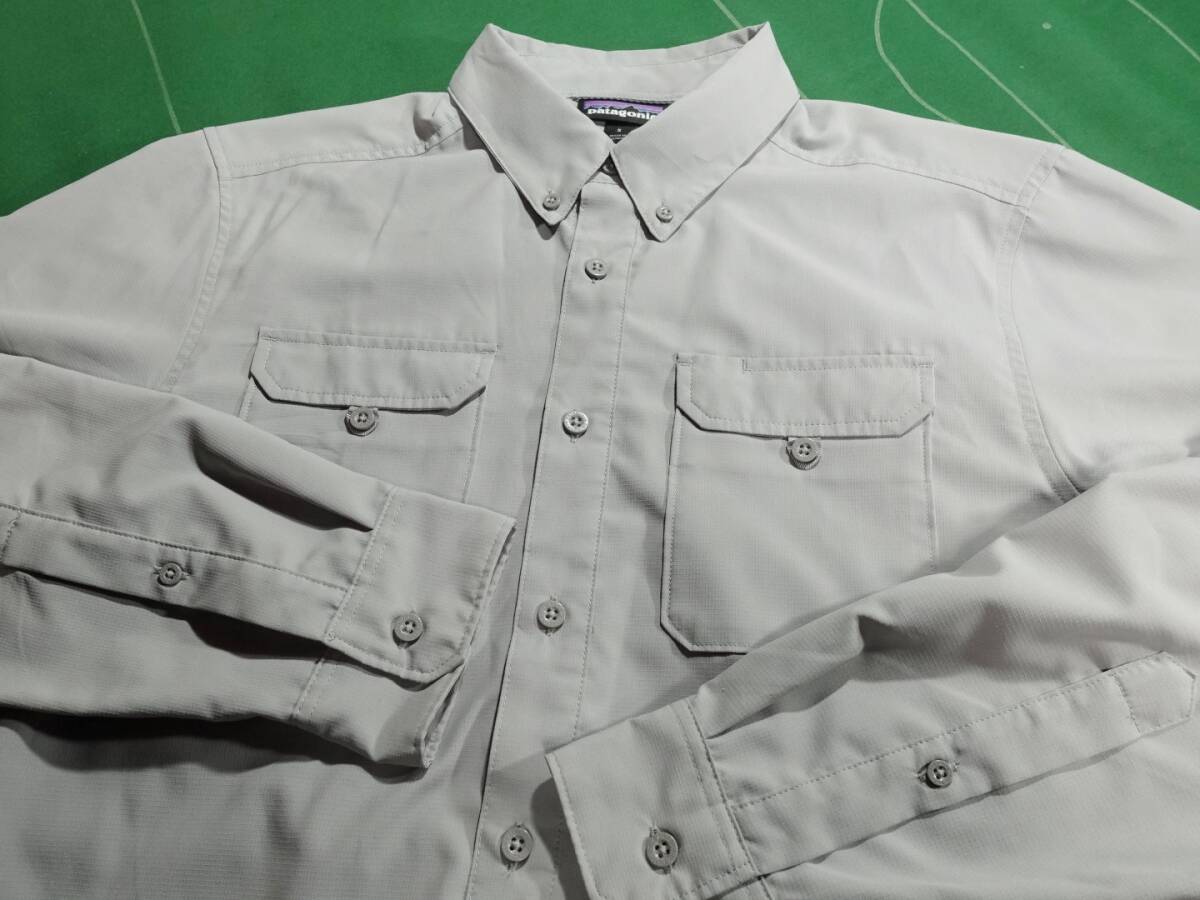 ▲パタゴニア 2021 リップストップポリエステル 吸汗速乾 MEN'S LS セルフガイデッドハイクシャツ オフホワイト S(JP-M)美品!!!▲拍卖