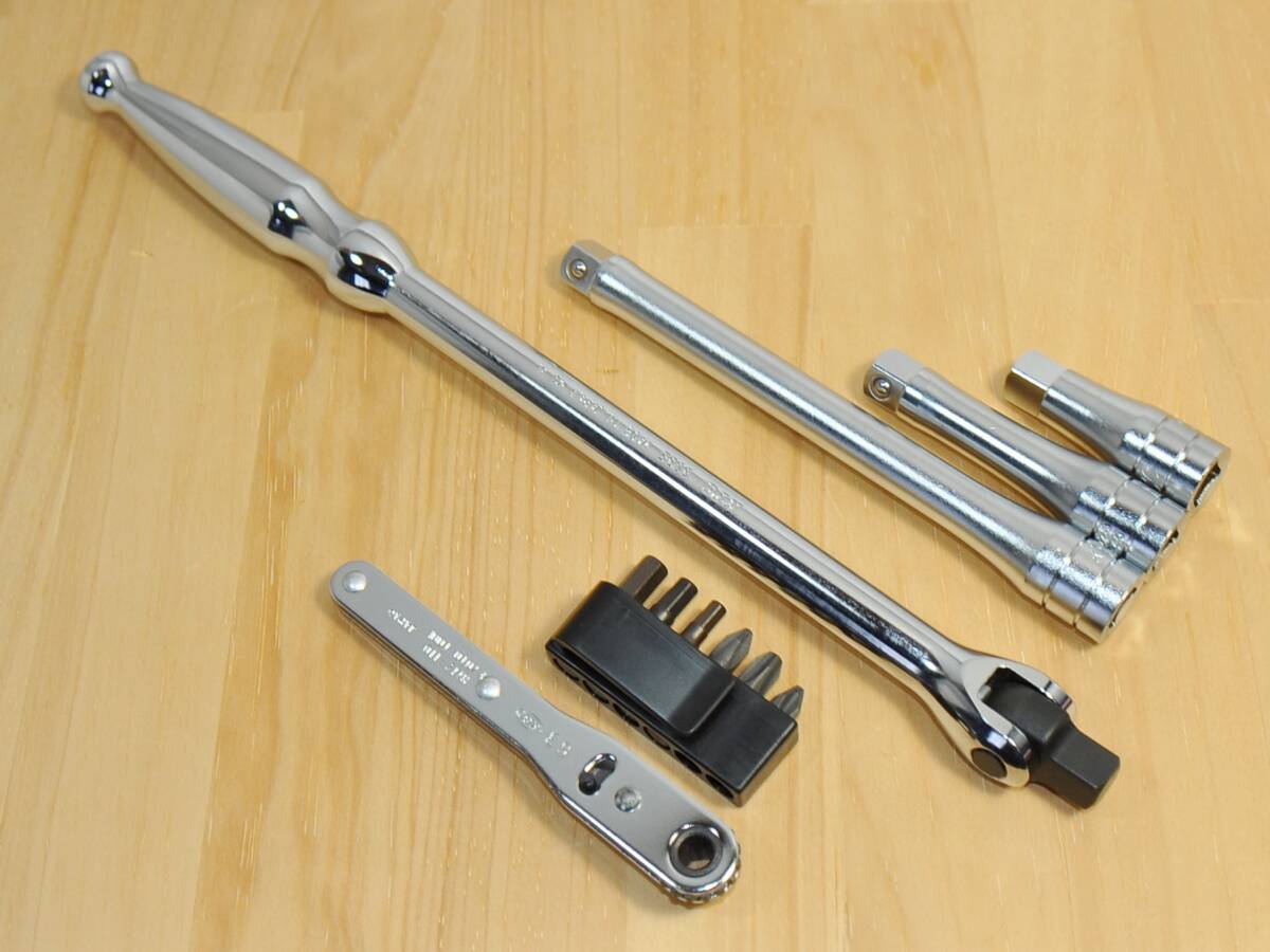 ★KTC スピンナハンドル BS3E エクステンションバー BE3 板ラチェット差替えドライバ セット TMDB8★スピンナーハンドル♪拍卖