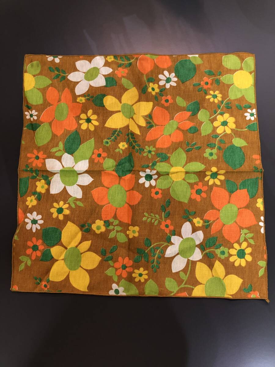 USA ヴィンテージ クロス ハンカチ リメイク生地 素材  42cm x 42cm #3拍卖