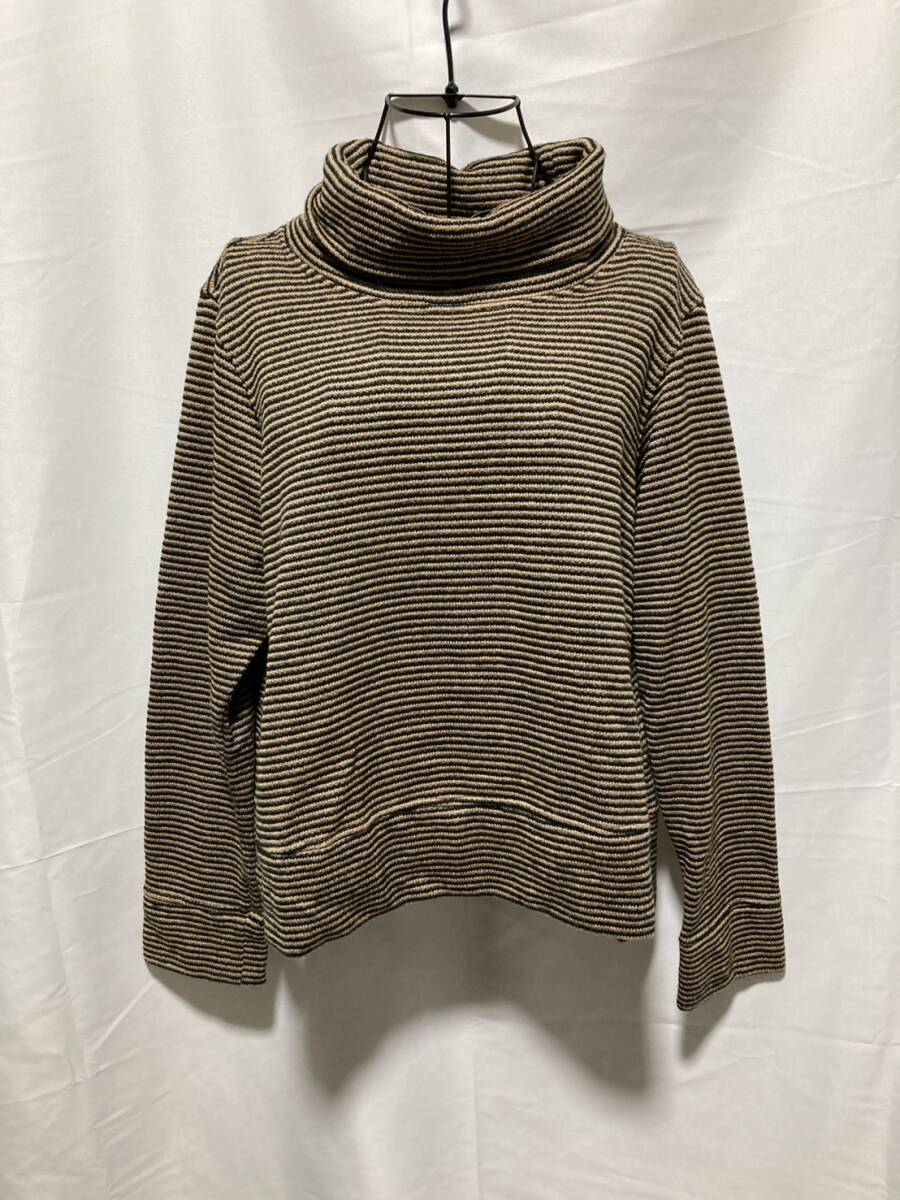sensounico センソユニコLucrucaニットトップスチュニックブラウン系古着レディース38長袖春秋ハイネックLu-2-136拍卖