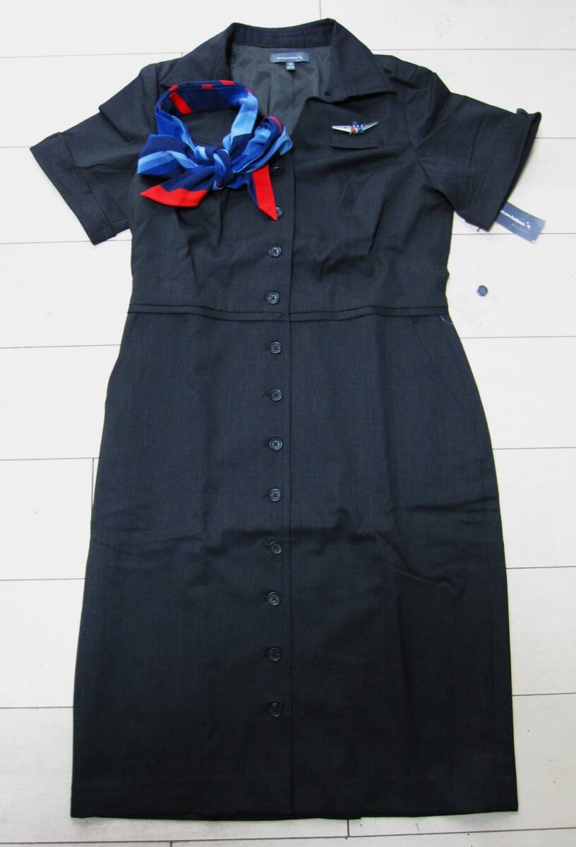 ■本物13号■アメリカン航空 ( JAL とGrp)■ CA 制服 ユニフォーム , US10R (女性 13号 換算) スチュワーデス , 大きいサイズ , XL ,2L,LL拍卖