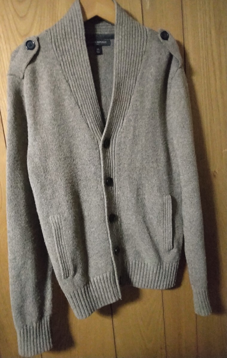 BANANA REPUBLIC エポレット付 カーディガン(ミックス柄)XS バナナリパブリック 古着拍卖