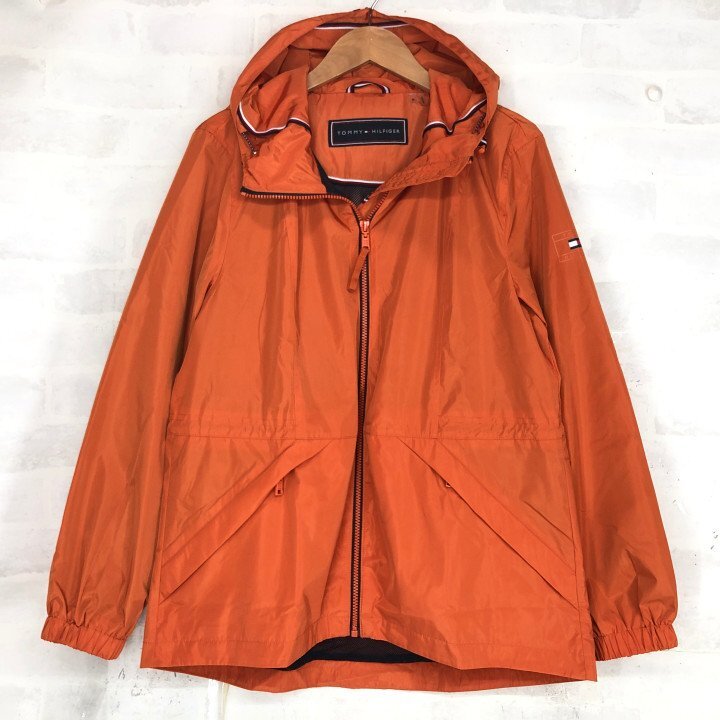 TOMMY HILFIGER トミーヒルフィガー ウィンドブレーカー ナイロンパーカー SIZE: M レディース オレンジ LH632025021914拍卖