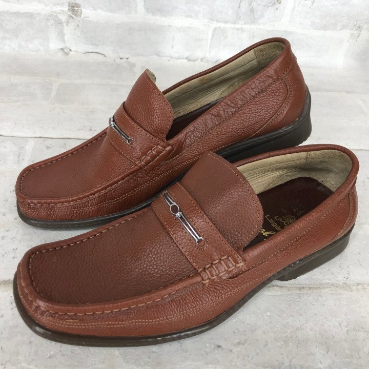 MCM Legere Golf エムシーエム レザー ドライビングシューズ ローファー SIZE: 25.5cm ブラウン MH632025022102拍卖