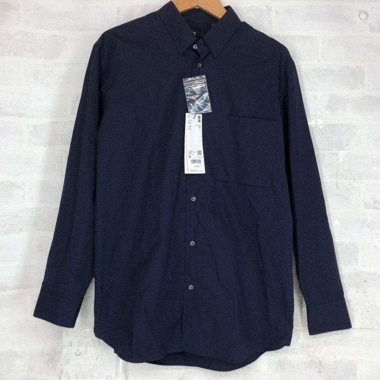 UNIQLO+J ユニクロ+J タグ付き スーピマコットンシャツ 長袖シャツ メンズ SIZE: M ネイビー MH632025021917拍卖