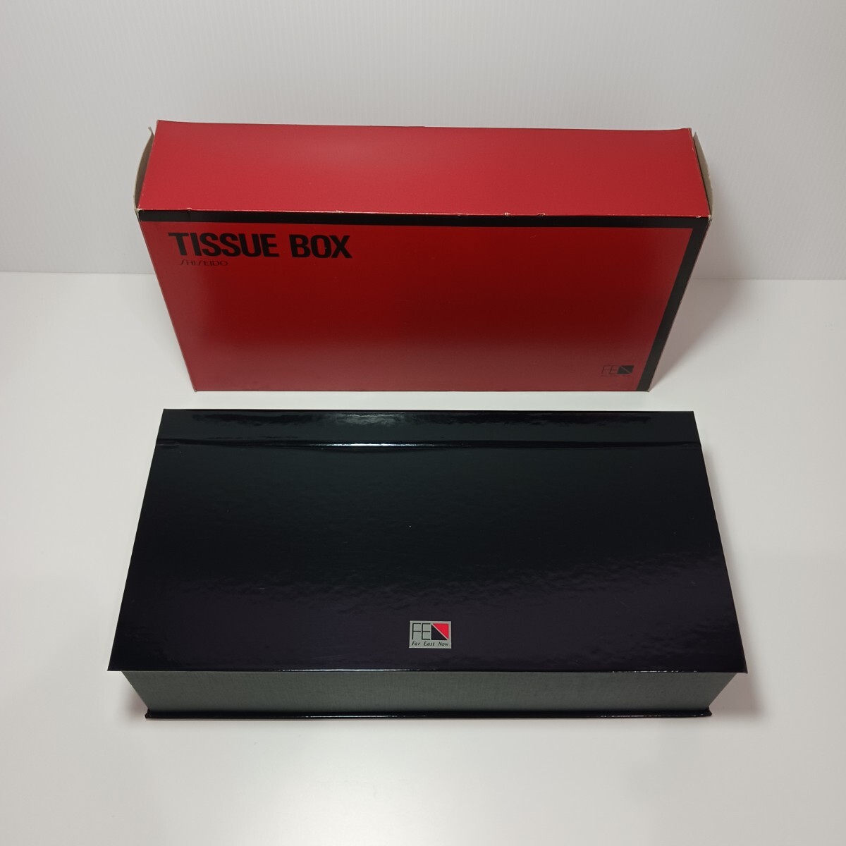 ティッシュボックス 資生堂 SHISEIDO 黒 紙 ao拍卖