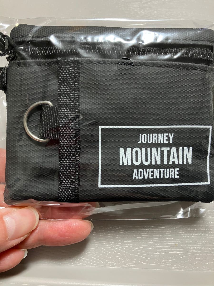 匿名発送 新品 撥水加工 薄型 コインパース journey mountain ブラック 黒 お財布 小銭入れ 子供へもおすすめ ウォレット拍卖