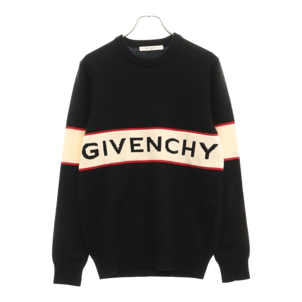 GIVENCHY ジバンシィ 20AW Band Heavy Sweater バンド ヘビー セーター クルーネックニット ブラック BM900G400M拍卖