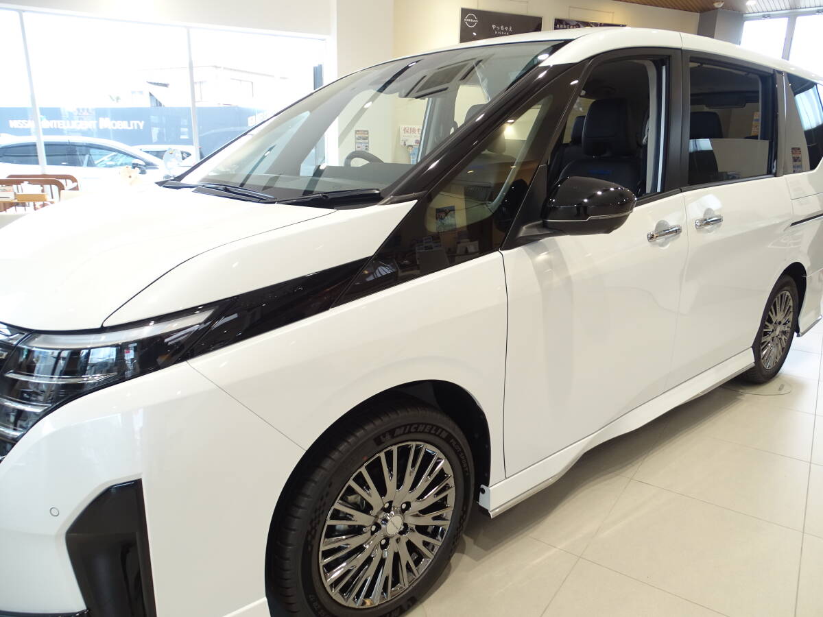 日産 セレナ C28 ミラーカバー ドアミラーカバー パーツ 全車適合 ピアノブラック 艶あり黒 かんたん貼り付け装着!サイドエアロチューンけ拍卖