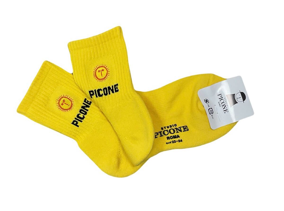 2025 春夏 PICONE ソックス 黄色 22〜24拍卖