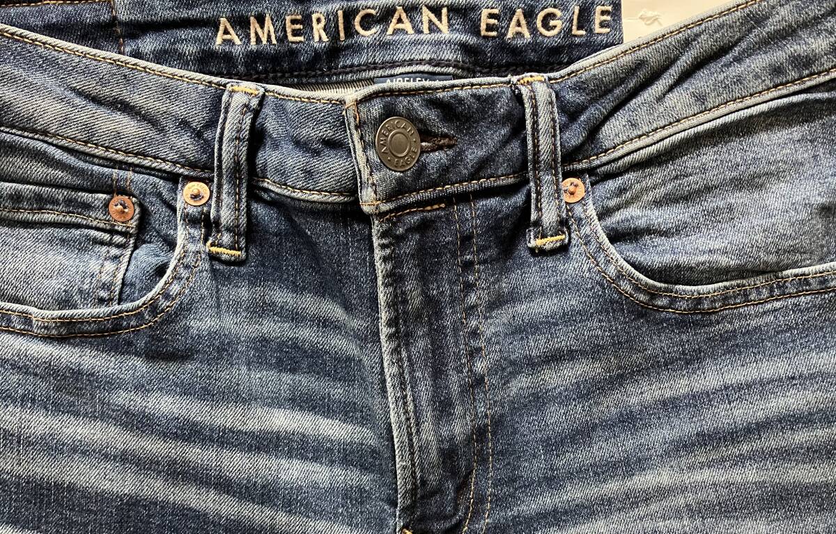 セール! 残りわずか! 正規品 本物 新品 アメリカンイーグル 絶妙カラー フレックス スリム ジーンズ 脚長効果絶大 履き心地抜群! W31×L30拍卖