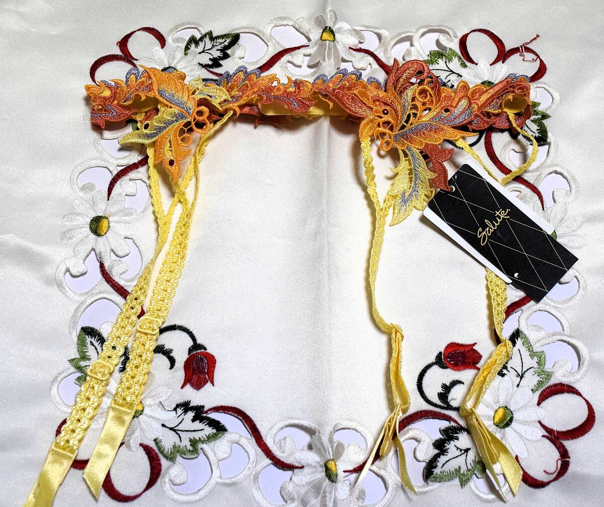 新品・タグ付き☆ワコール☆サルート☆92G・火の鳥☆YE☆ガーターベルトM拍卖