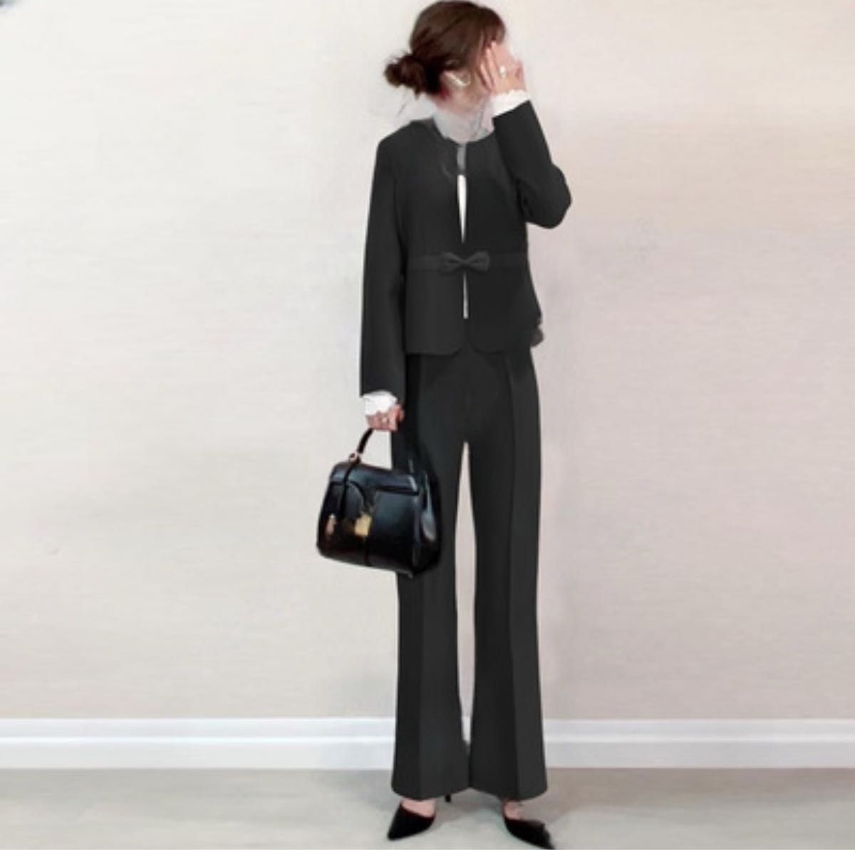 レディース フォーマル スーツ パンツ セット 卒業式 入学式 メモリアル M セットアップ パンツスーツ拍卖
