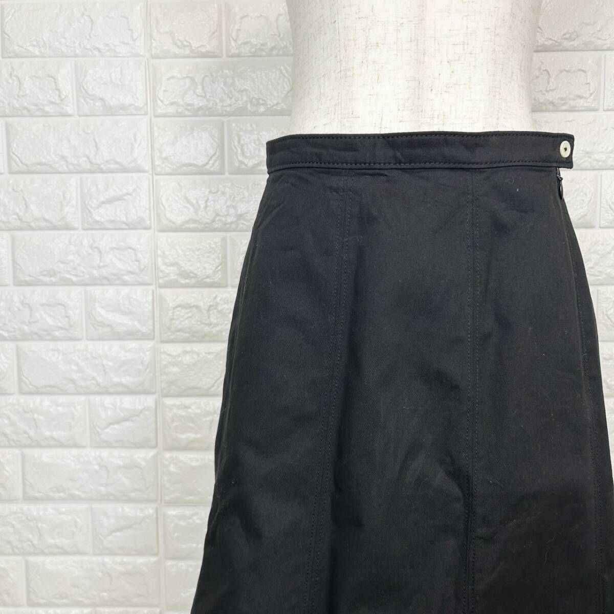 【A3010】JUNKO SHIMADA ジュンコシマダ Aラインスカート フレアスカート レディース ブラック 無地 シンプル サイズ:38(M)拍卖