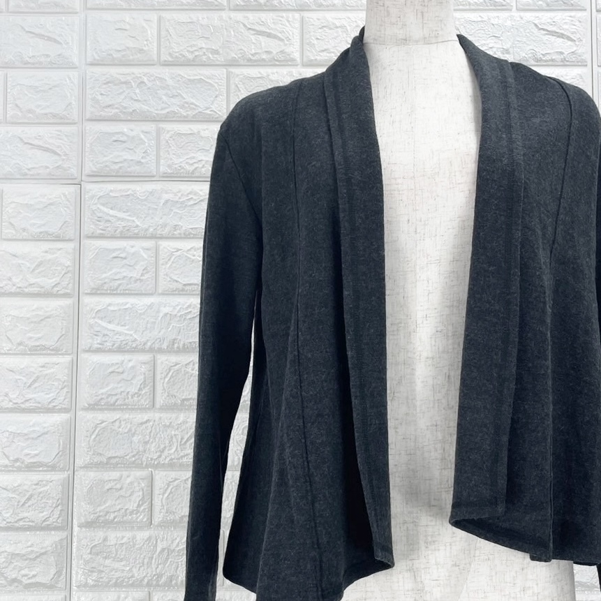 【A3352】COUP DE CHANCE クードシャンス カーディガン ニット レディース ウール グレー シンプルデザイン エレガント Mサイズ拍卖