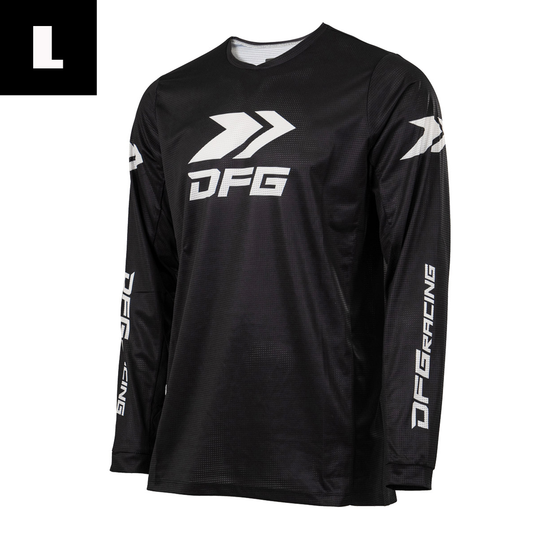 【クロネコネコポス便¥253】DFG ’25 ソリッドジャージ ブラックホワイト /Lサイズ拍卖