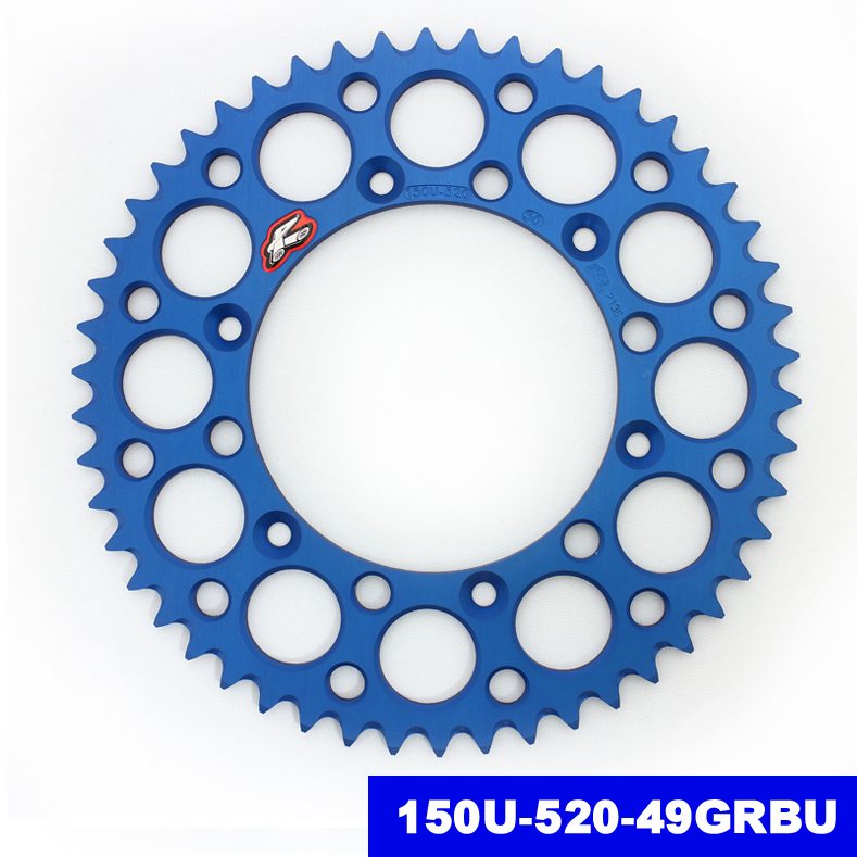 【150U-520/49丁】RENTHAL ウルトラライトリアスプロケット ブルーアルマイト YAMAHA YZ,YZF,WR... 用拍卖