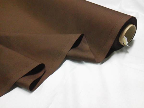 強い無地♪1m単位販売★(N-81) カラー オックス 生地 ブラウン 茶色 112幅 教材 やや厚手 布 無地 カバン 入園 入学 バッグ 学祭 衣装に♪拍卖