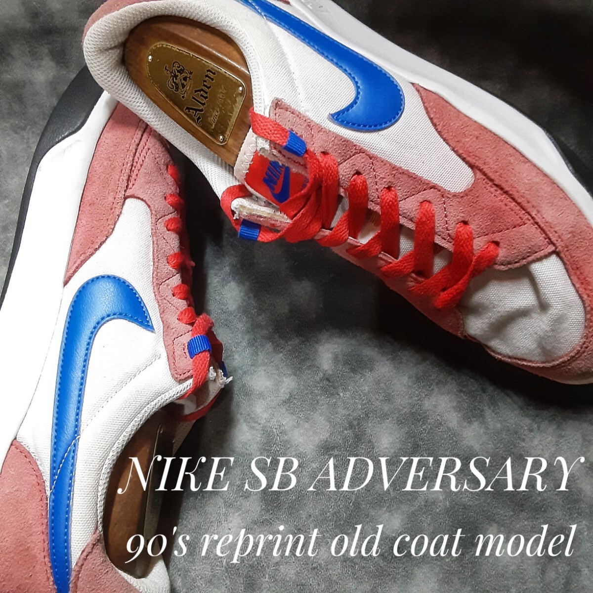 最値!90's復刻オールドコート!名作チーコンカラー!ナイキ SB アドバーサリー高級スニーカー!ホワイト×ワイン×ブルー!白赤青色 27cm拍卖